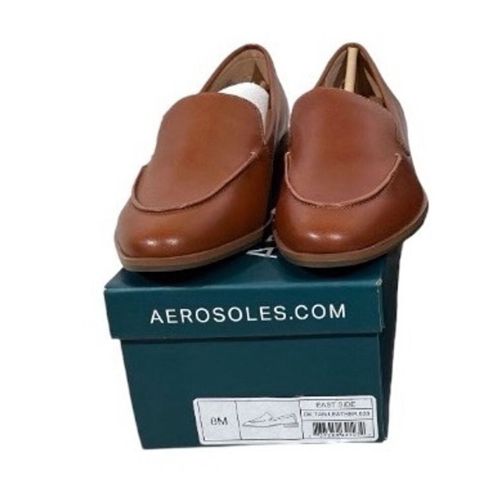 Aerosoles JF 0522 East Side Women's Loafer Size 8 Brown Slip On Flat Round Toe - Picture 3 of 5
